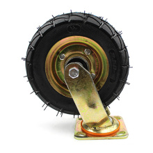 8  inch heavy duty flat plate inflatable casters and  swivel wheel and galvanized casters